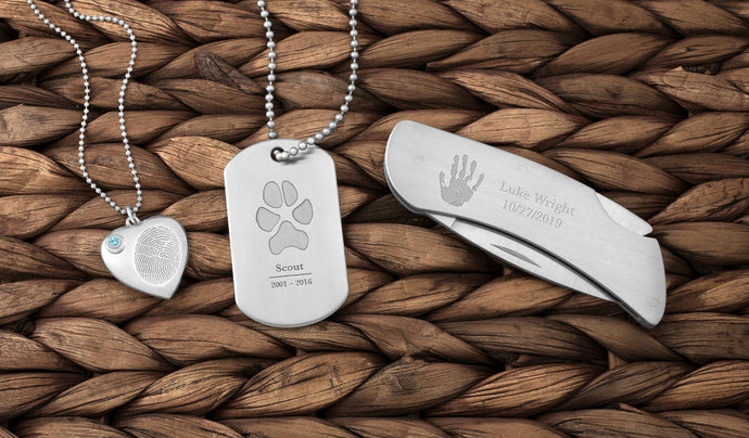 Meaningful Jewelry and Keepsakes Personalized with a Unique Print
