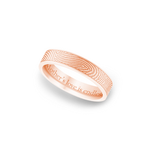 4mm Rose Gold Flat Fingerprint Ring - Legacy Touch -- Dev