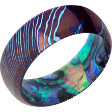 Titanium Damascus + Polish , Polish Finish + Abalone