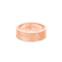 6mm Rose Gold Flat Fingerprint Ring - Legacy Touch -- Dev