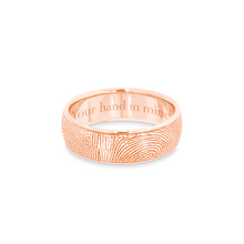 6mm Rose Gold Half-Round Fingerprint Ring - Legacy Touch -- Dev