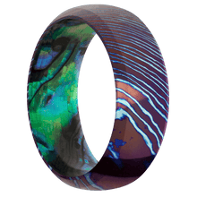 Titanium Damascus + Polish , Polish Finish + Abalone