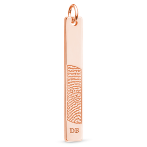 Rose Gold Vertical Flat Bar Pendant