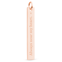 Rose Gold Vertical Flat Bar Pendant