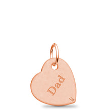 14k Rose Gold Offset Heart Charm - Legacy Touch -- Dev