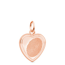 14k Rose Gold Vertical Heart Charm - Legacy Touch -- Dev