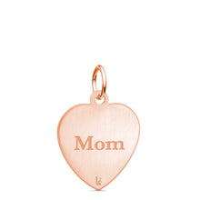 14k Rose Gold Vertical Heart Charm - Legacy Touch -- Dev