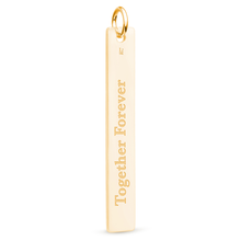 Yellow Gold Vertical Flat Bar Pendant