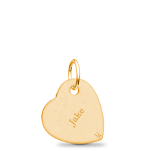14k Yellow Gold Offset Heart Charm - Legacy Touch -- Dev