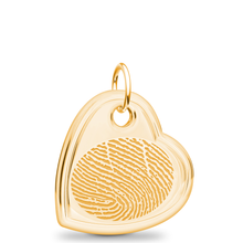 Yellow Gold Offset Heart Pendant