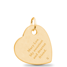 Yellow Gold Offset Heart Pendant