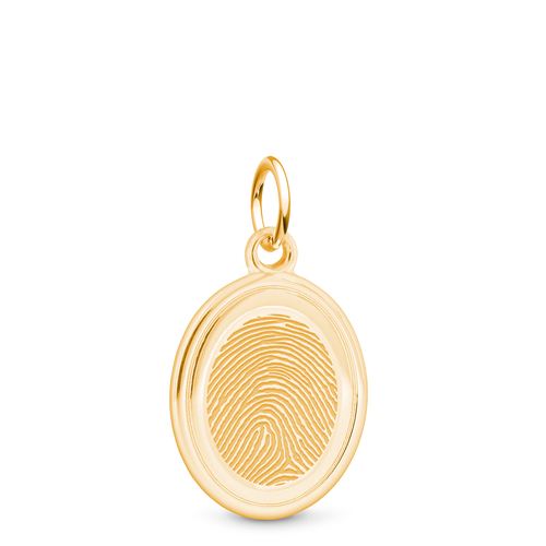 14k Yellow Gold Oval Charm - Legacy Touch -- Dev