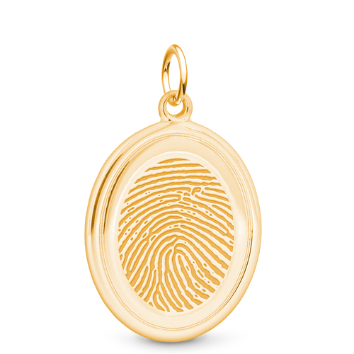 14k Yellow Gold Oval Pendant - Legacy Touch -- Dev