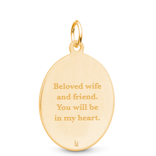 14k Yellow Gold Oval Pendant - Legacy Touch -- Dev