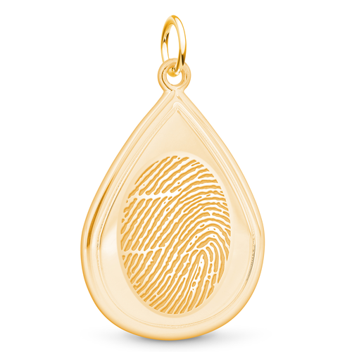 14k Yellow Gold Tear Drop Pendant - Legacy Touch -- Dev