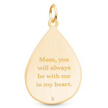 14k Yellow Gold Tear Drop Pendant - Legacy Touch -- Dev