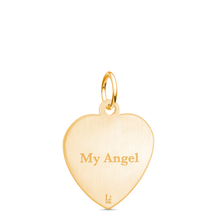 14k Yellow Gold Vertical Heart Charm - Legacy Touch -- Dev