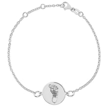 Sterling Silver Disc Charm Bracelet