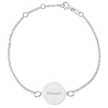 Sterling Silver Disc Charm Bracelet