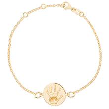 14k Yellow Gold Disc Charm Bracelet