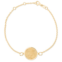 14k Yellow Gold Disc Charm Bracelet