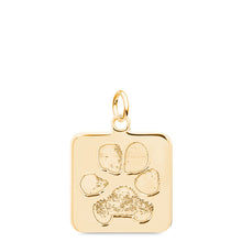 14k Yellow Gold Square Charm