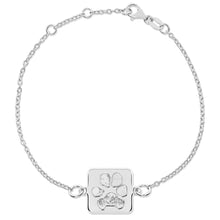 Sterling Silver Square Charm Bracelet
