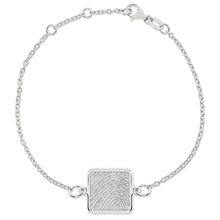 Sterling Silver Square Charm Bracelet