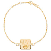 14k Yellow Gold Square Charm Bracelet