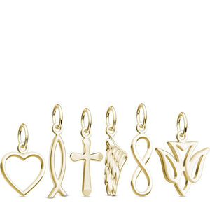 14K Gold Symbolic Charm For Necklace