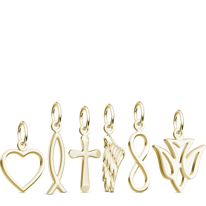 14K Gold Symbolic Charm For Necklace