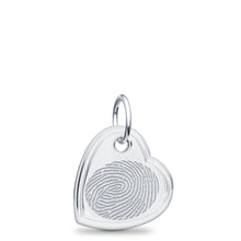 Sterling Silver Offset Heart Charm - Legacy Touch -- Dev