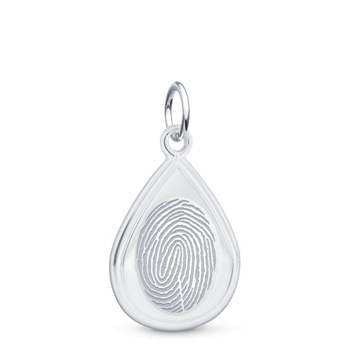 Sterling Silver Tear Drop Charm - Legacy Touch -- Dev