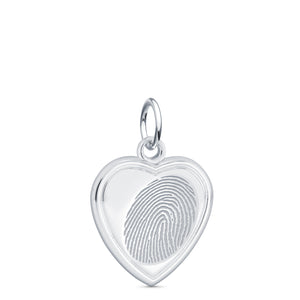 Sterling Silver Vertical Heart Charm - Legacy Touch -- Dev