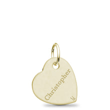 14k Yellow Gold Offset Heart Charm - Legacy Touch -- Dev