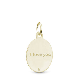14k Yellow Gold Oval Charm - Legacy Touch -- Dev