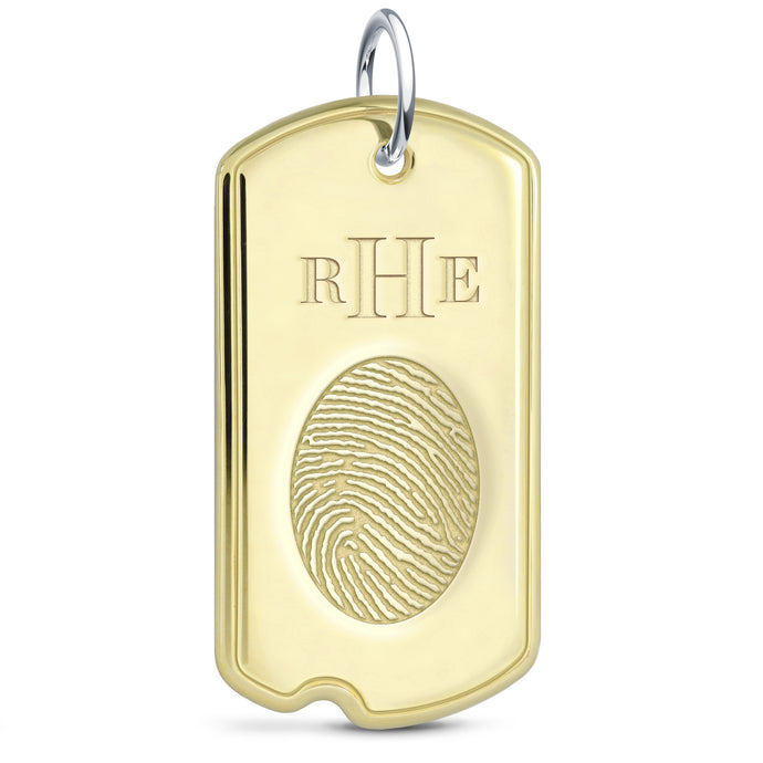 Brass Dog Tag Pendant - Legacy Touch -- Dev