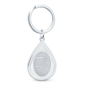 Sterling Silver Tear Drop Keychain - Legacy Touch -- Dev
