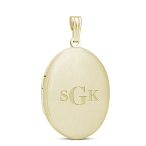 14k Yellow Gold Oval Locket - Legacy Touch -- Dev