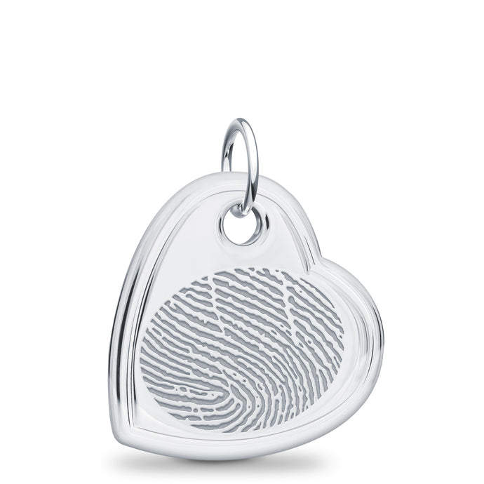 Sterling Silver Offset Heart Pendant - Legacy Touch -- Dev