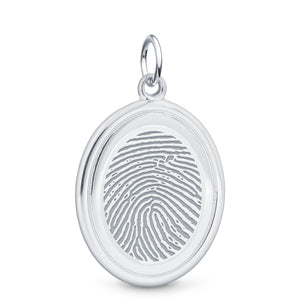 Sterling Silver Oval Pendant - Legacy Touch -- Dev
