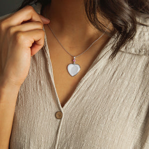 Sterling Silver Vertical Heart Pendant - Legacy Touch -- Dev