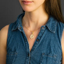 14k Yellow Gold Oval Pendant - Legacy Touch -- Dev