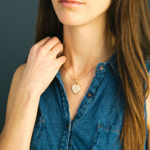 14k Yellow Gold Vertical Heart Pendant - Legacy Touch -- Dev