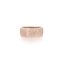 8mm Rose Gold Half-Round Fingerprint Ring - Legacy Touch -- Dev