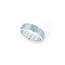 6mm Sterling Silver Half-Round Fingerprint Ring - Legacy Touch -- Dev