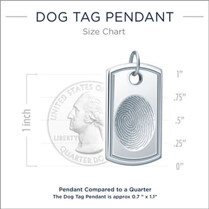 Sterling Silver Designer Dog Tag Pendant - Legacy Touch -- Dev