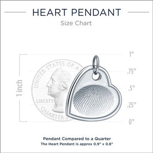 Sterling Silver Offset Heart Pendant - Legacy Touch -- Dev