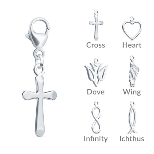 Sterling Silver Symbolic Charm For Bracelet