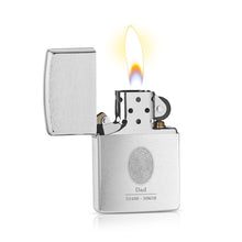 Zippo<sup>®</sup> Lighter - Brushed Chrome - Legacy Touch -- Dev
